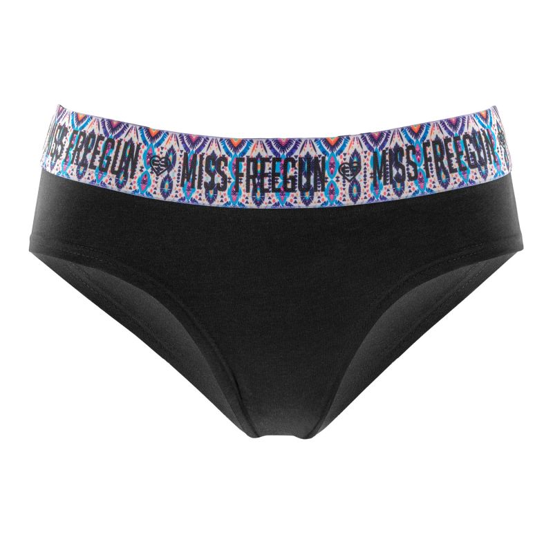 Lot de 5 Culottes Noir Coton Fille Stretch | FREEGUN