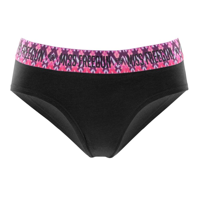 Lot de 5 Culottes Noir Coton Femme Stretch | FREEGUN