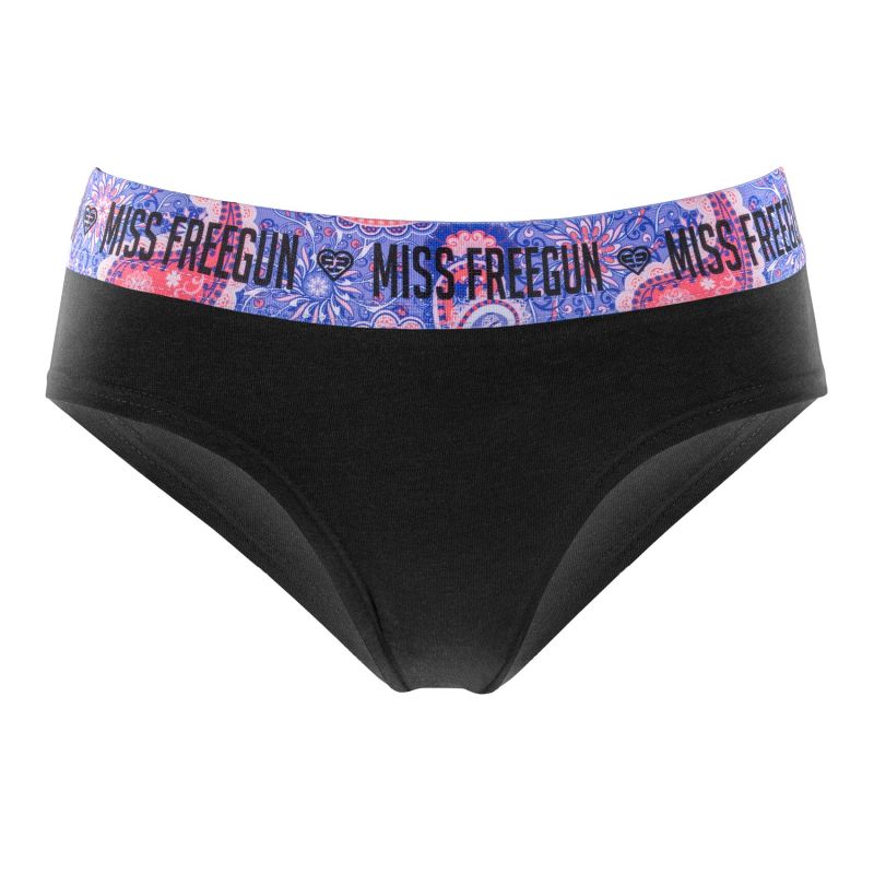 Lot de 5 Culottes Noir Coton Femme Stretch | FREEGUN