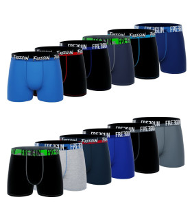 Pack Surprise de 12 Boxers Freegun coton homme