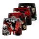 Lot de 4 Boxers Microfibre homme Confort, Respirant, Stretch Imprimé Skull Garantie 2 ans | FREEGUN