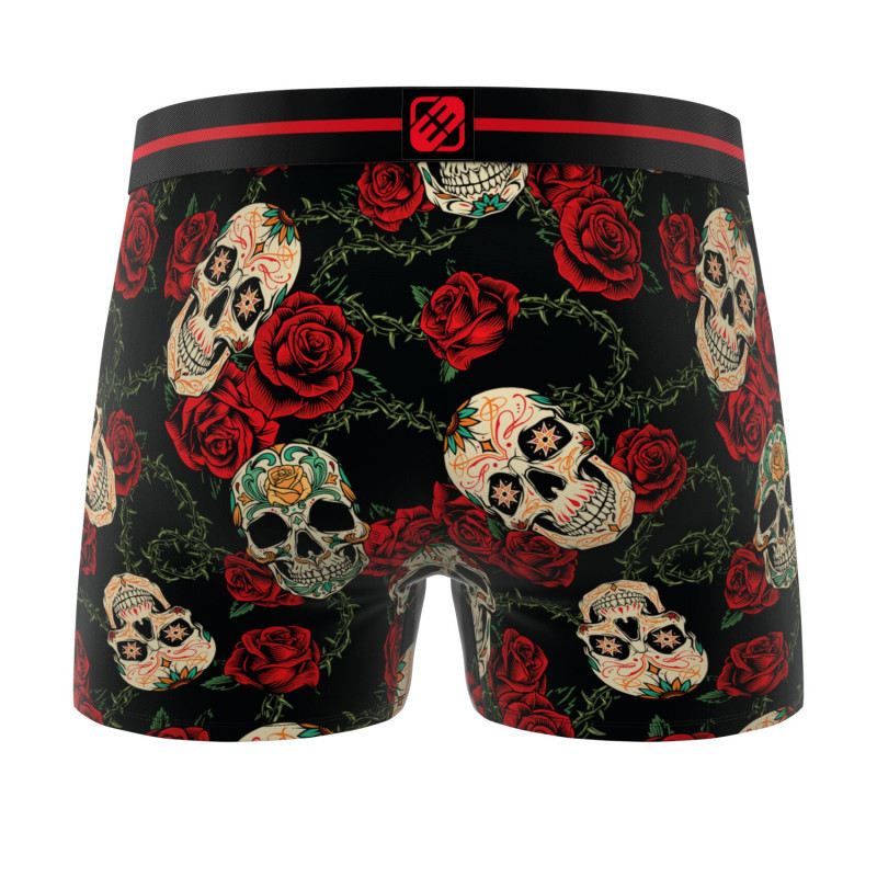 Lot de 4 Boxers Microfibre homme Confort, Respirant, Stretch Imprimé Skull Garantie 2 ans | FREEGUN