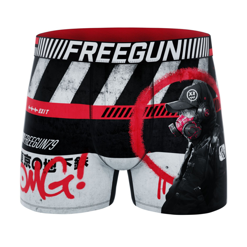 Lot de 5 Boxers Microfibre homme Confort, Respirant, Stretch Imprimé Street Garantie 2 ans | FREEGUN