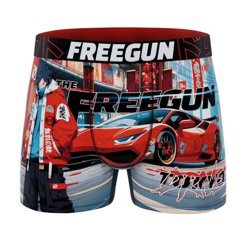 Lot de 5 Boxers Microfibre homme Confort, Respirant, Stretch Imprimé Street Garantie 2 ans | FREEGUN