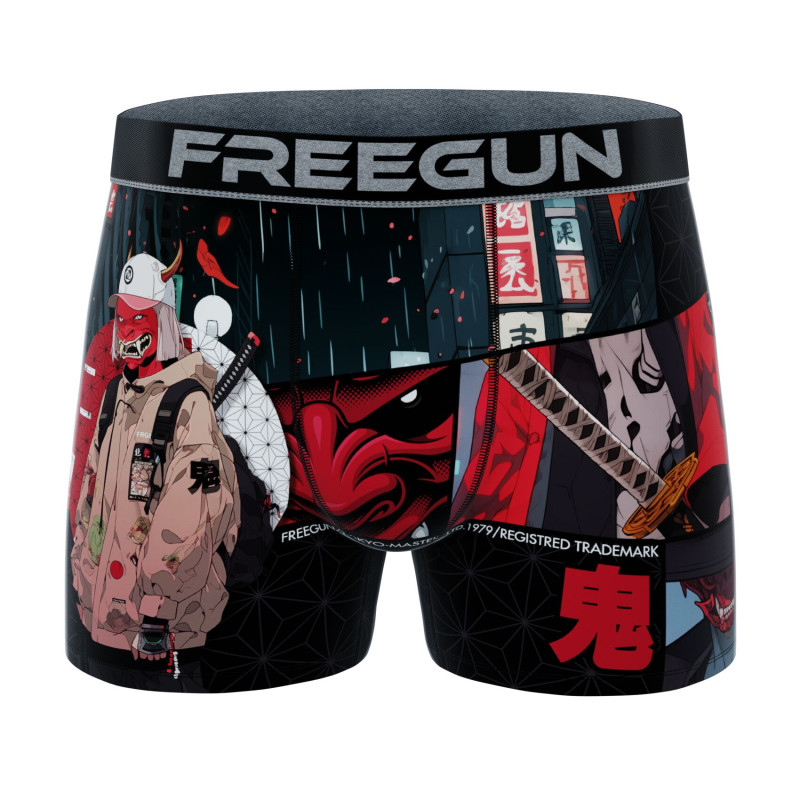 Lot de 5 Boxers Microfibre garcon Confort, Respirant, Stretch Imprimé Street Garantie 2 ans | FREEGUN