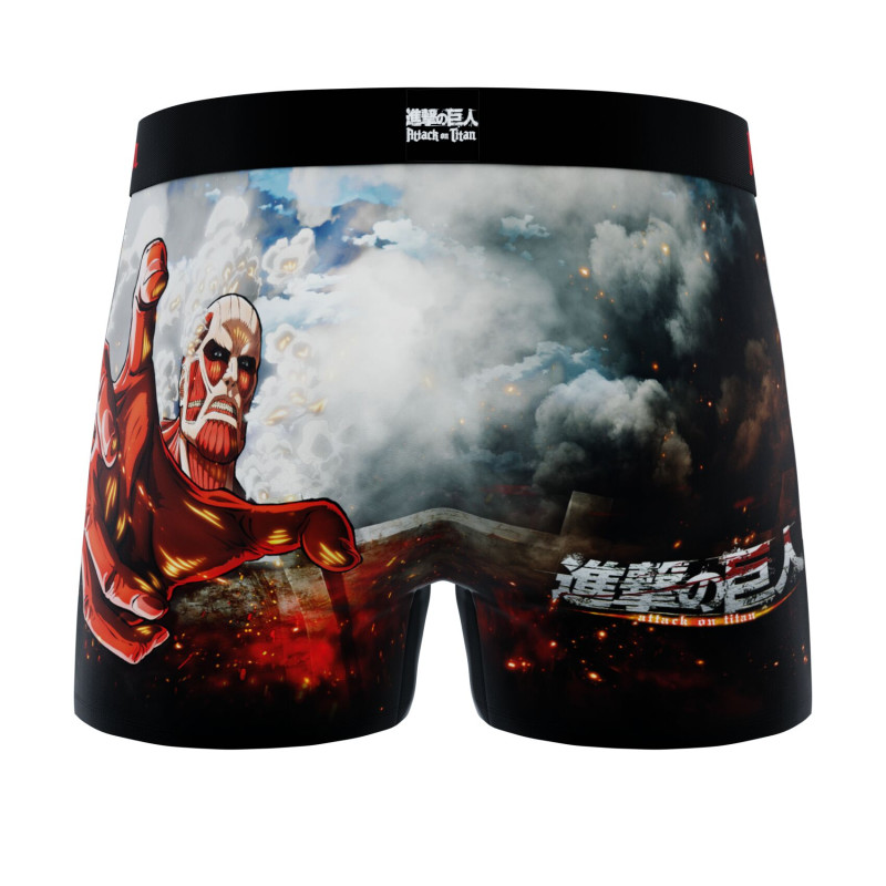 Lot de 3 Boxers Microfibre homme L'Attaque Des Titans Imprimé | FREEGUN