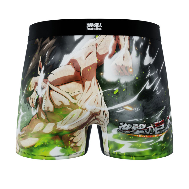 Lot de 3 Boxers Microfibre homme L'Attaque Des Titans Imprimé | FREEGUN