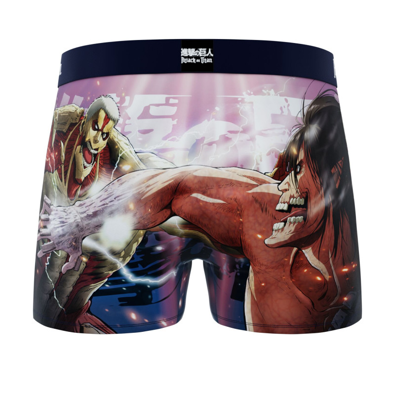 Lot de 3 Boxers Microfibre homme L'Attaque Des Titans Imprimé | FREEGUN