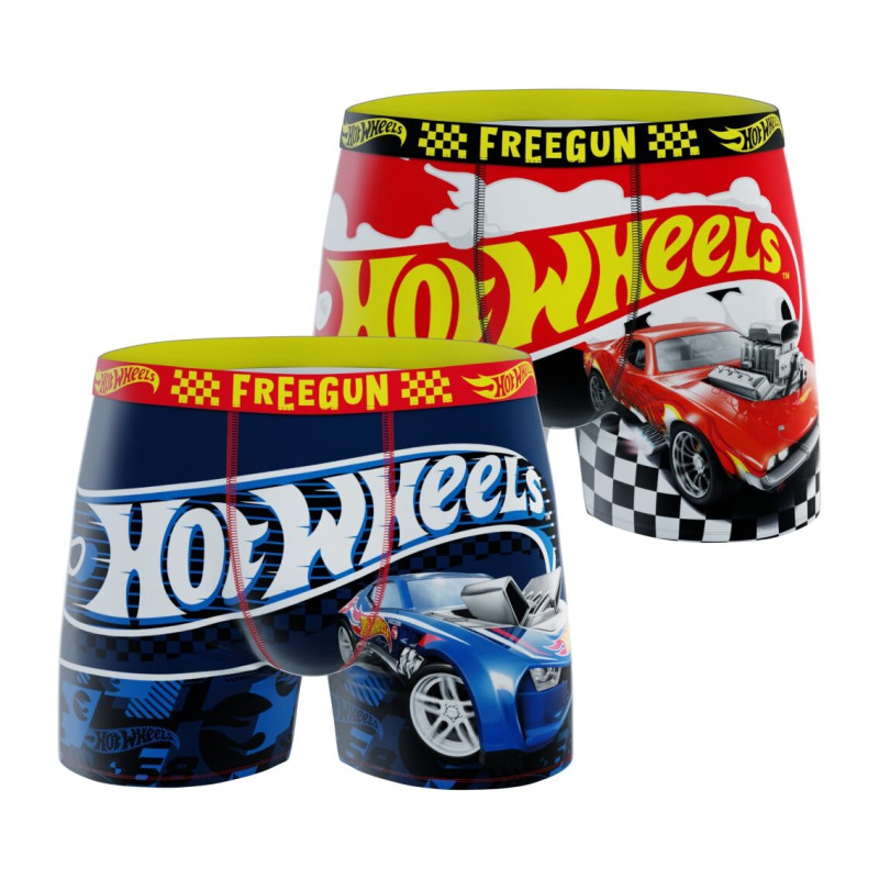 Lot de 2 Boxers Microfibre garçon Hot Wheels Imprimé | FREEGUN