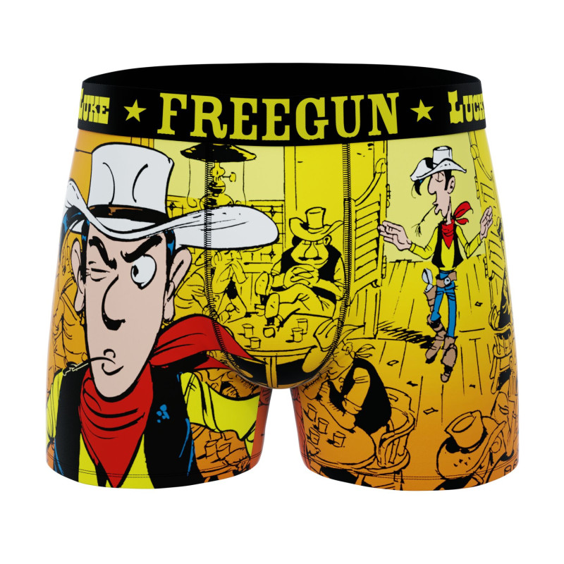 Lot de 4 Boxers Microfibre garcon Imprimé Lucky Luke | FREEGUN
