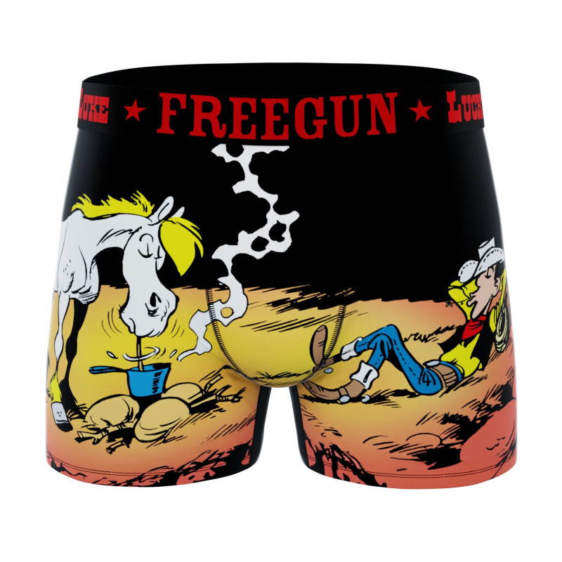 Lot de 4 Boxers Microfibre garcon Imprimé Lucky Luke | FREEGUN