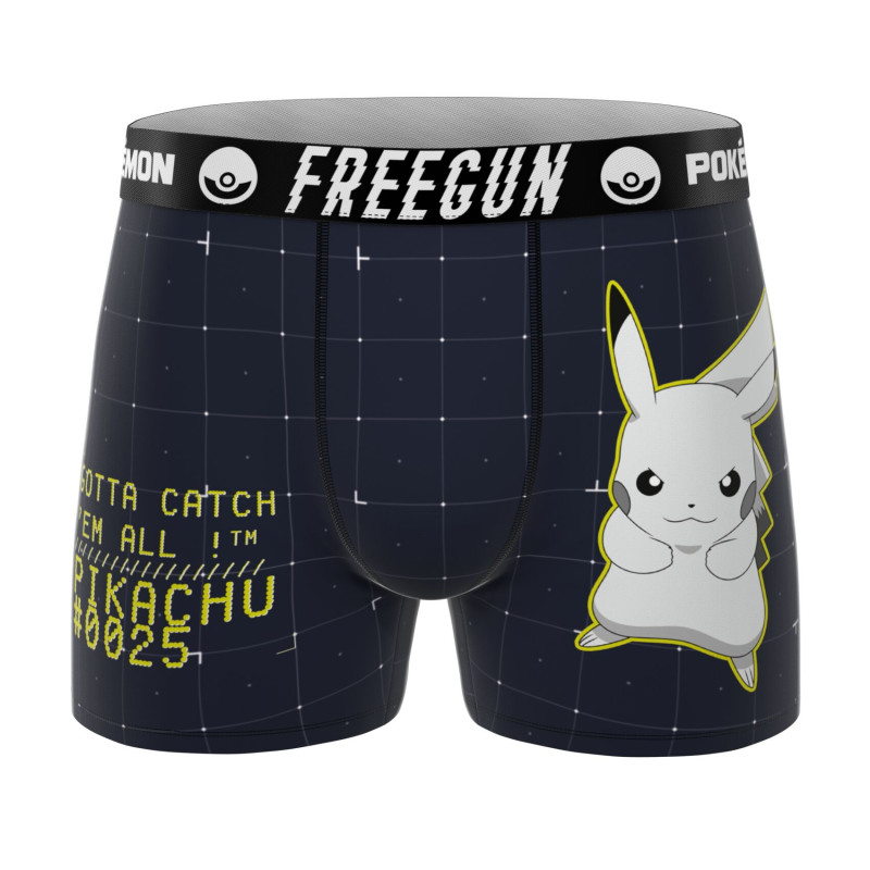 Lot de 3 Boxers Microfibre homme Pokemon Pikachu Imprimé | FREEGUN