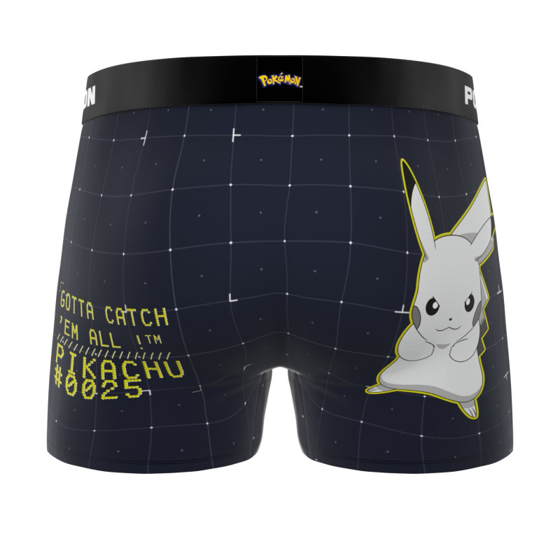 Lot de 3 Boxers Microfibre homme Pokemon Pikachu Imprimé | FREEGUN