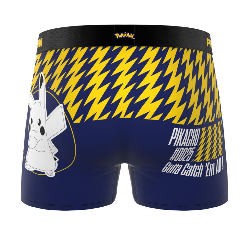 Lot de 3 Boxers Microfibre homme Pokemon Pikachu Imprimé | FREEGUN