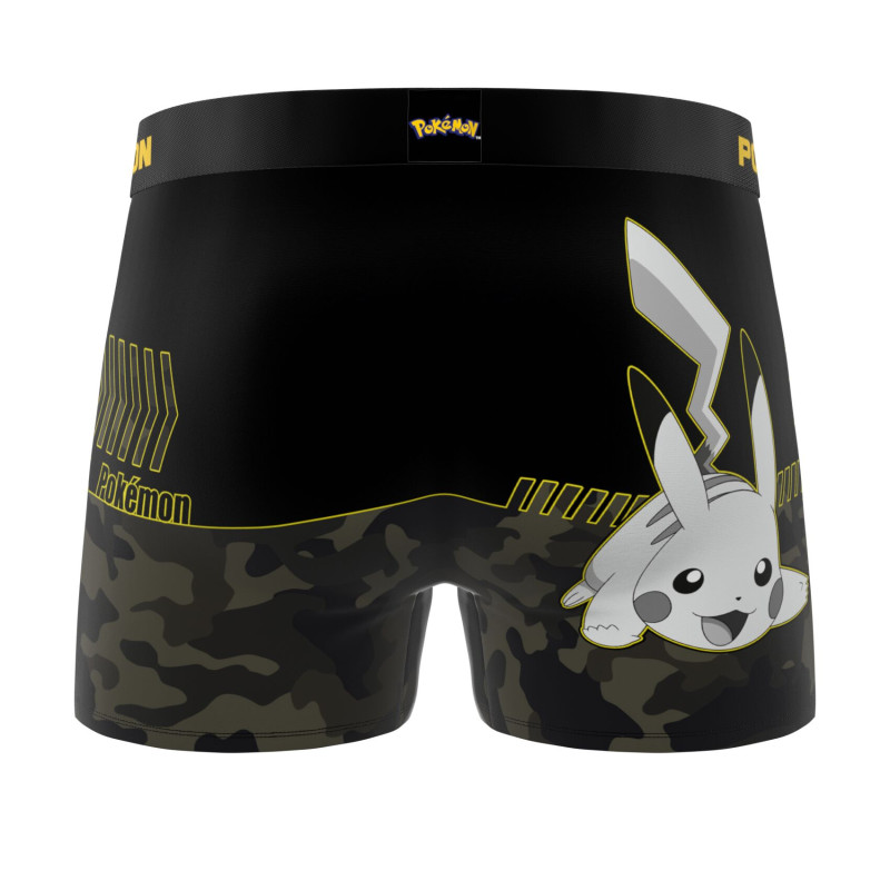 Lot de 3 Boxers Microfibre homme Pokemon Pikachu Imprimé | FREEGUN