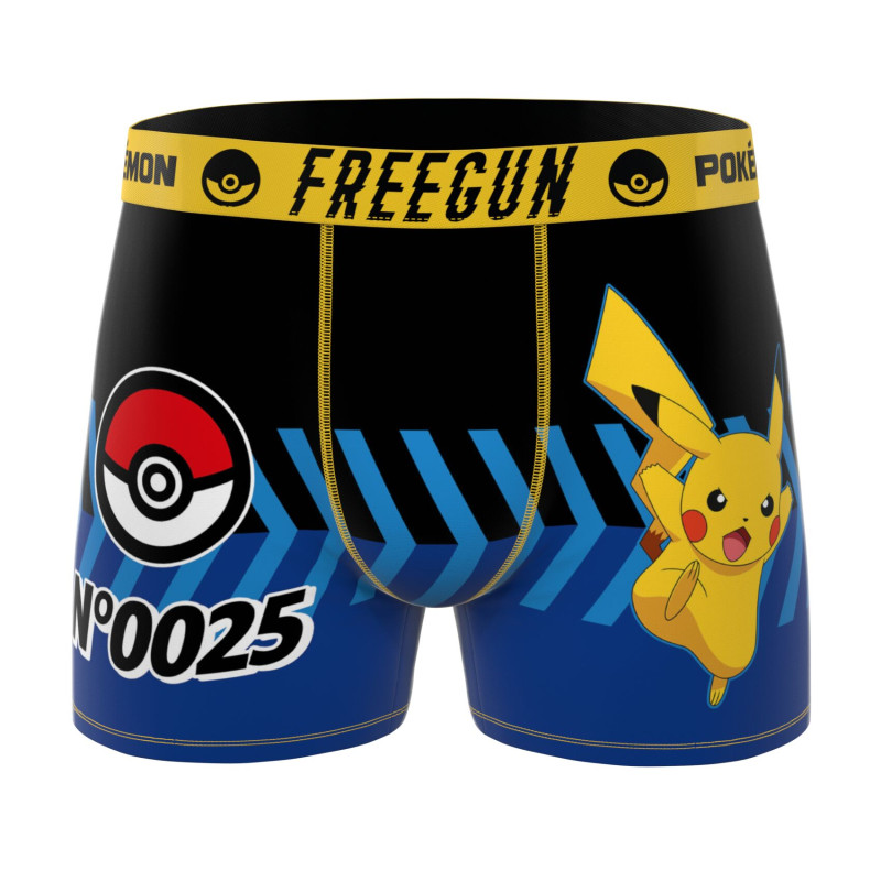 Lot de 3 Boxers Microfibre garcon Pokemon Pikachu Imprimé | FREEGUN