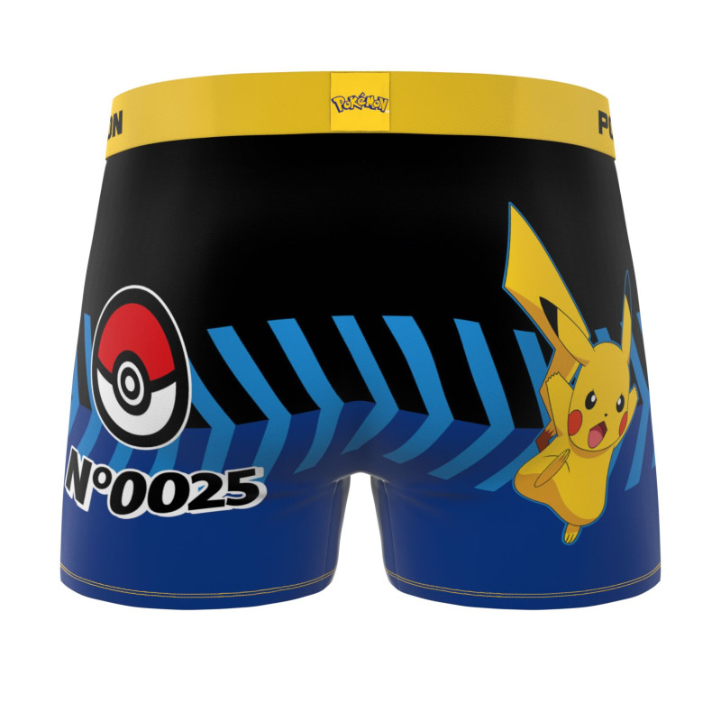 Lot de 3 Boxers Microfibre garcon Pokemon Pikachu Imprimé | FREEGUN
