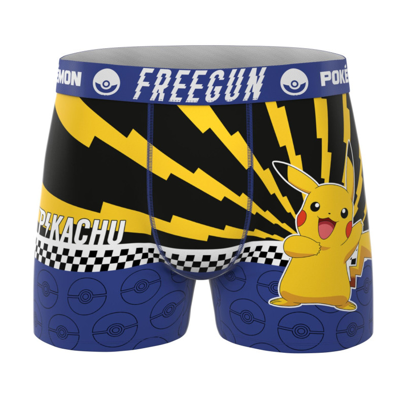 Lot de 3 Boxers Microfibre garcon Pokemon Pikachu Imprimé | FREEGUN