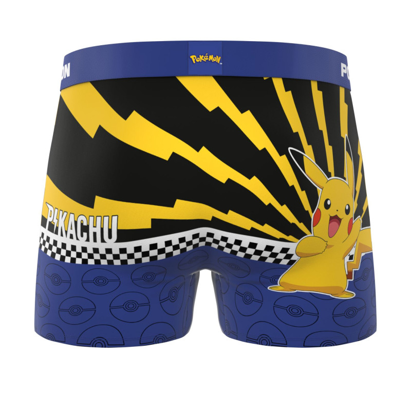 Lot de 3 Boxers Microfibre garcon Pokemon Pikachu Imprimé | FREEGUN