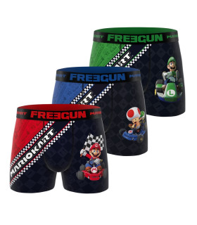 Lot de 3 Boxers Microfibre homme Mario Kart Imprimé | FREEGUN