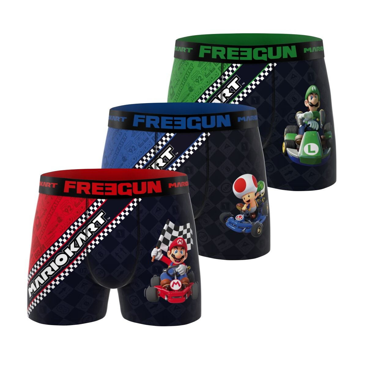 Lot de 3 boxers homme Mario Kart