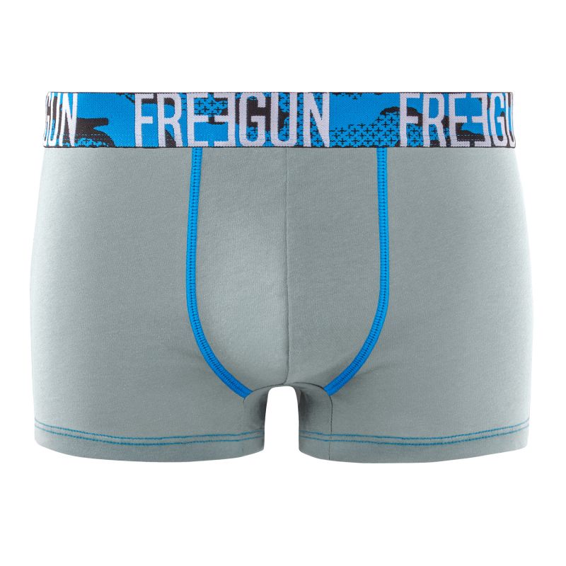 Lot de 4 Boxers Homme Coton Noir, Gris, Rouge, Stretch | FREEGUN