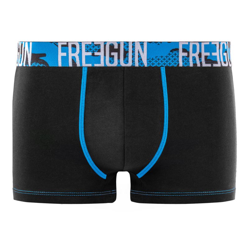 Lot de 4 Boxers Homme Coton Noir, Gris, Rouge, Stretch | FREEGUN