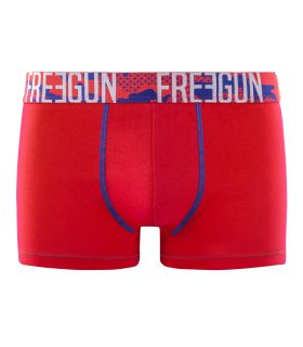Lot de 4 Boxers Homme Coton Noir, Gris, Rouge, Stretch | FREEGUN