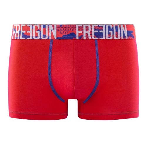 Lot de 4 Boxers Homme Coton Noir, Gris, Rouge, Stretch | FREEGUN