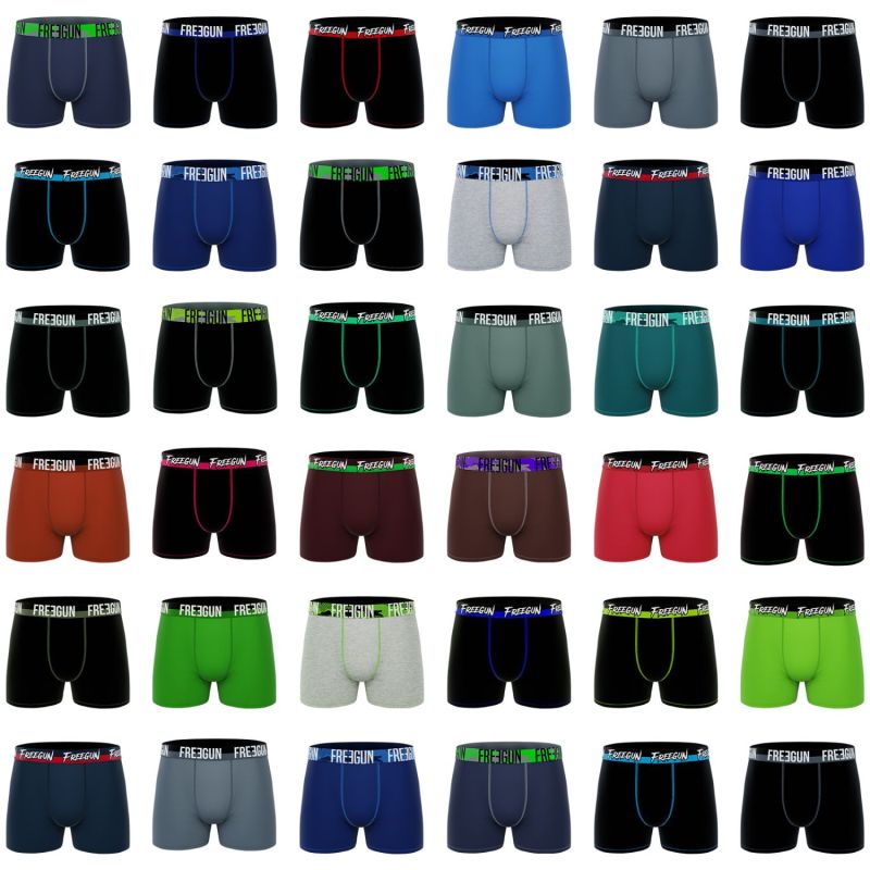 Pack Surprise de 5 Boxers Freegun coton homme