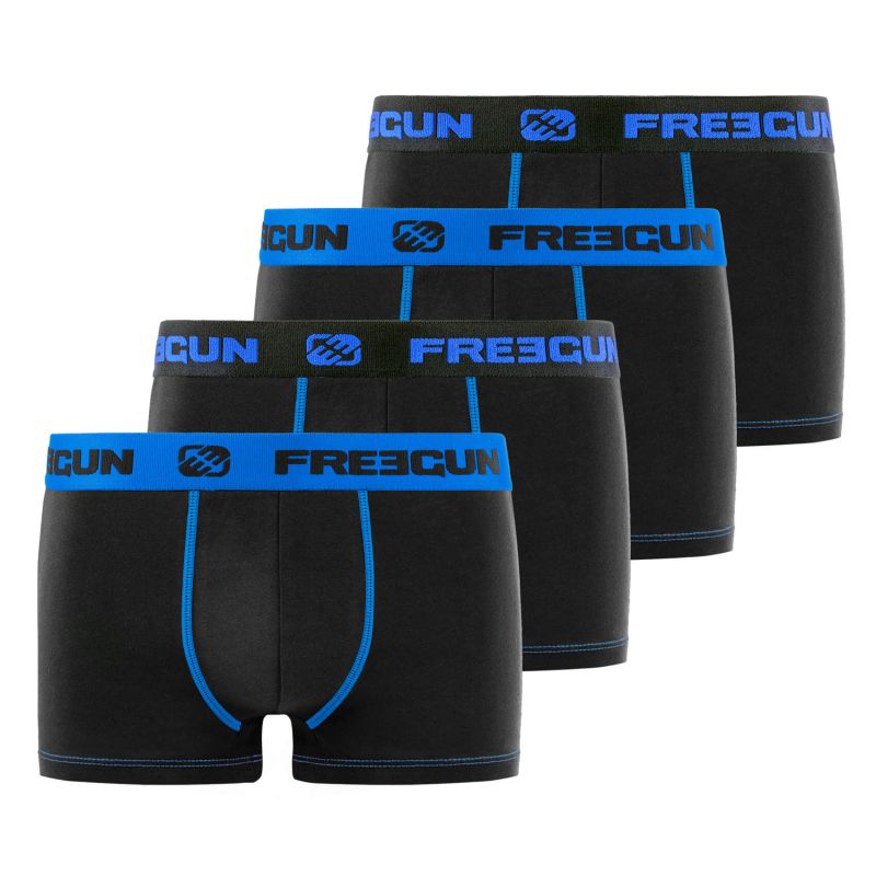 freegun Lot de 4 Boxers Freegun garçon coton Bleu