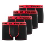 Lot de 4 Boxers Freegun garçon coton Rouge