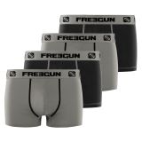 Lot de 4 Boxers Freegun garçon coton Gris