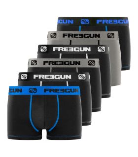 Lot de 6 Boxers Freegun homme coton Bleu