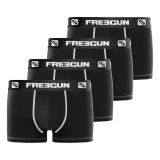 Lot de 4 Boxers Freegun homme coton Noir