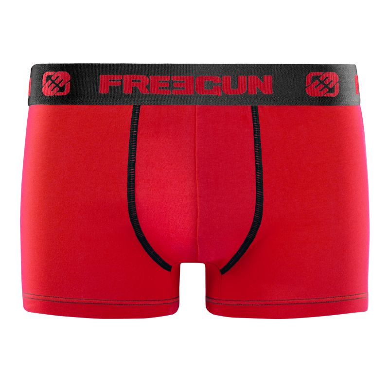 Lot de 6 Boxers Freegun homme coton Rouge