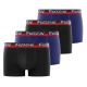 Lot de 4 Boxers Homme Coton Noir, Bleu, Confort, Respirant, Stretch | FREEGUN