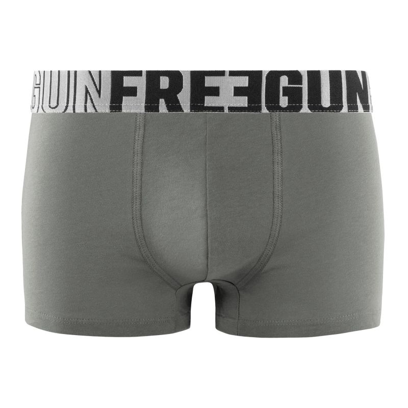 Lot de 3 boxers homme coton noir, gris, bleu Signature Andrew Freegun