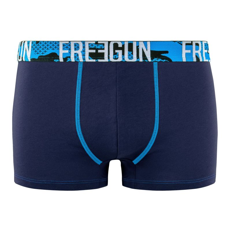 Lot de 4 Boxers Coton homme Bleu/Gris/Blanc/Bleu Marine/Vert | FREEGUN