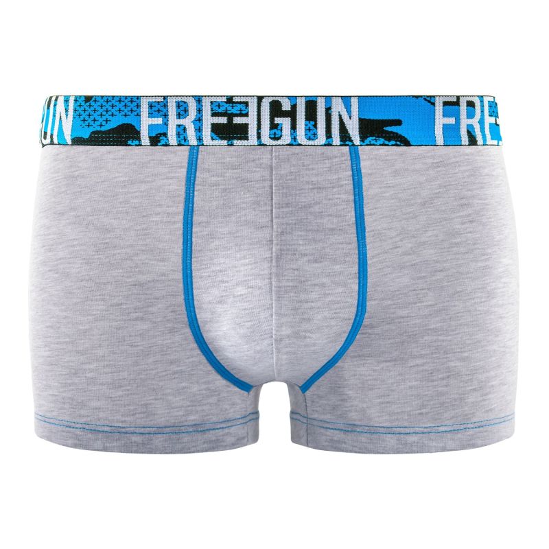 Lot de 4 Boxers Coton homme Bleu/Gris/Blanc/Bleu Marine/Vert | FREEGUN