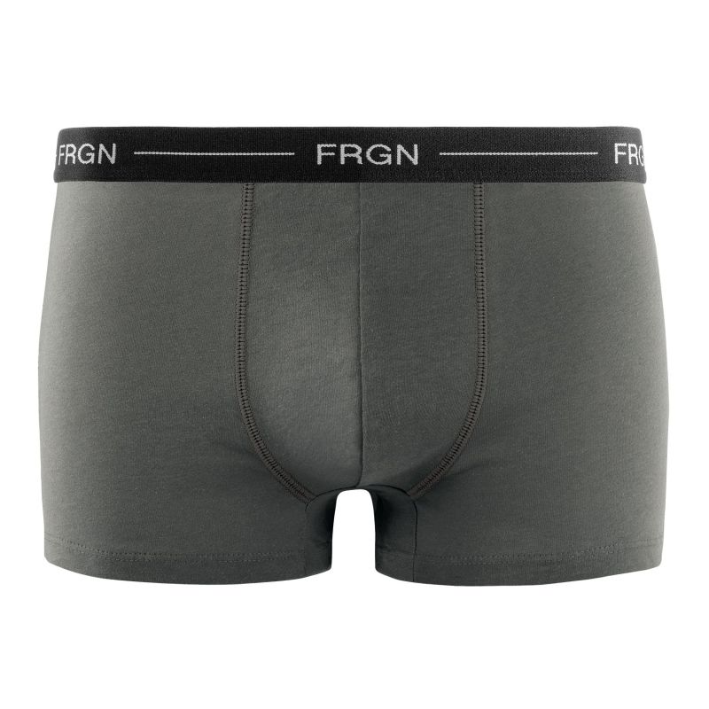 Lot de 3 Boxers Coton noir, bleu, gris foncé garçon ceinture fine Uni | FRGN