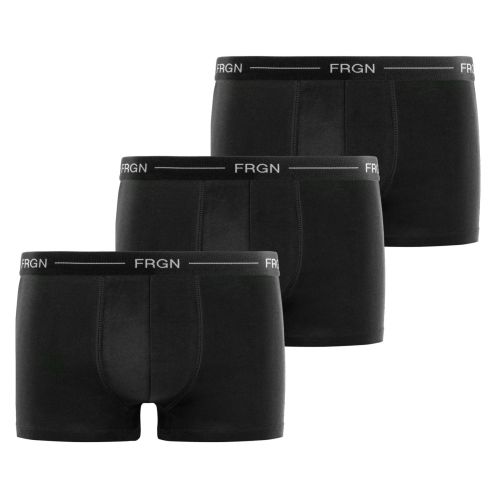 Lot de 3 Boxers Coton Ceinture fine noir homme Uni | FRGN