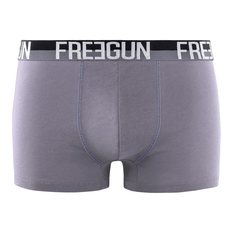Lot de 4 Boxers Homme Coton Noir, Gris, Bleu, Stretch | FREEGUN