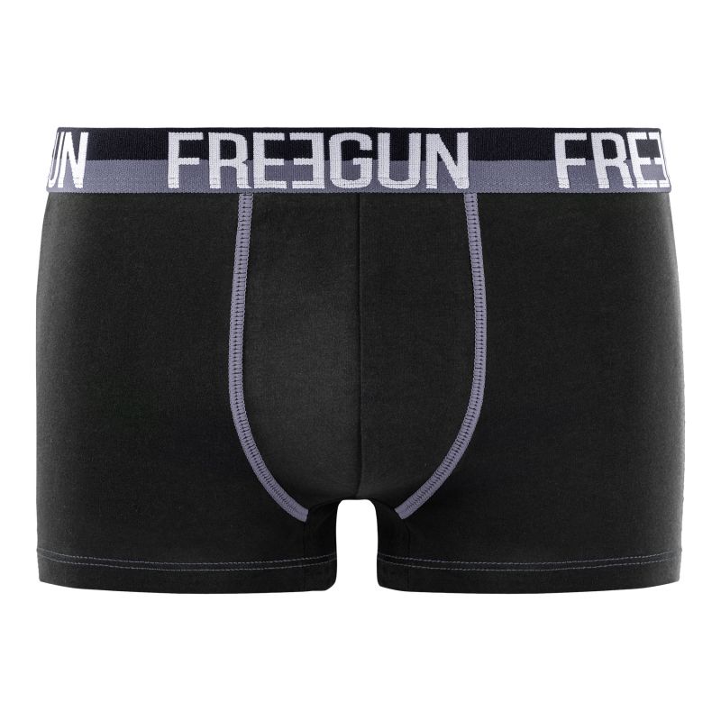 Lot de 4 Boxers Homme Coton Noir, Gris, Bleu, Stretch | FREEGUN