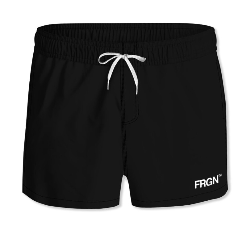 Short de bain Noir homme Uni Poches | Freegun