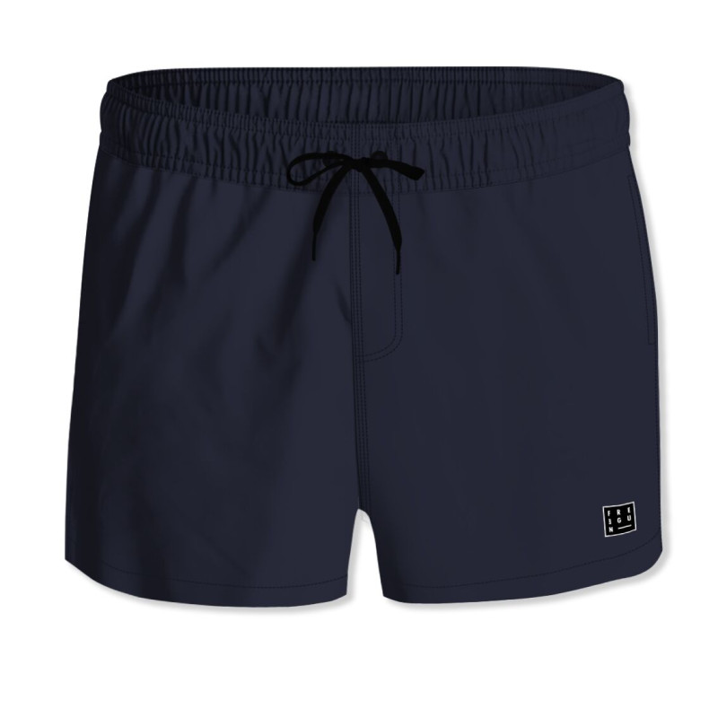 Short de bain Bleu Marine homme Uni Poches | Freegun