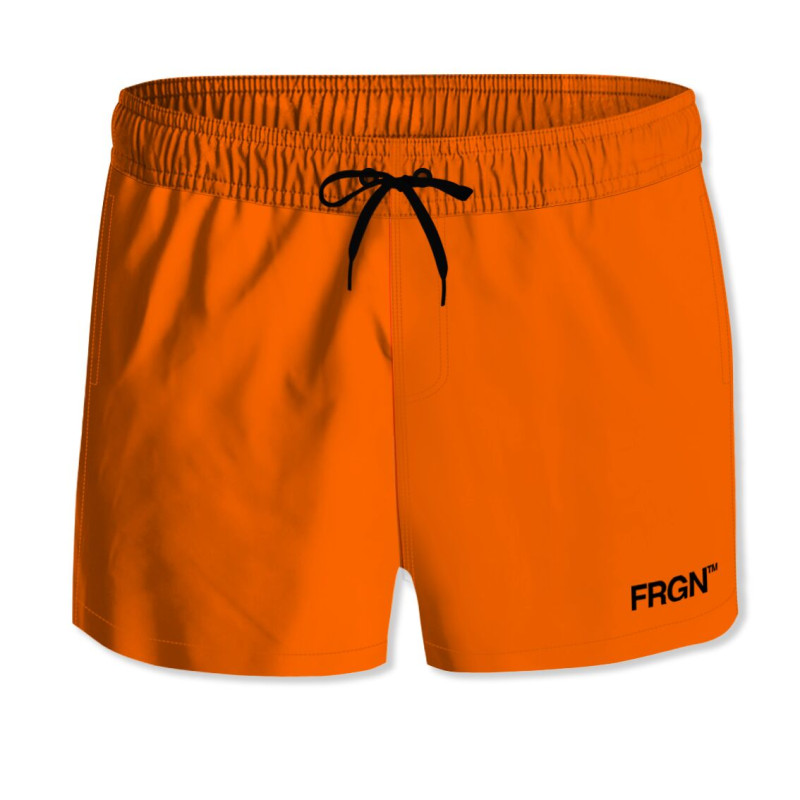 Short de bain garcon Uni Orange | Freegun