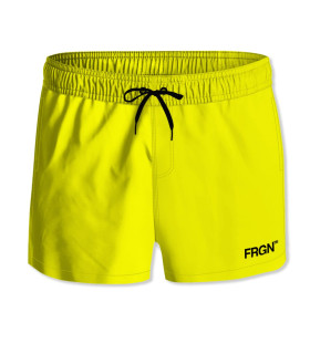 Short de bain Jaune Garcon Uni | Freegun