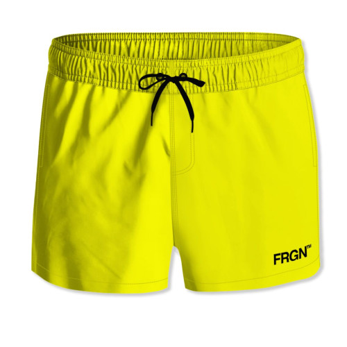 Short de bain Jaune Garcon Uni | Freegun