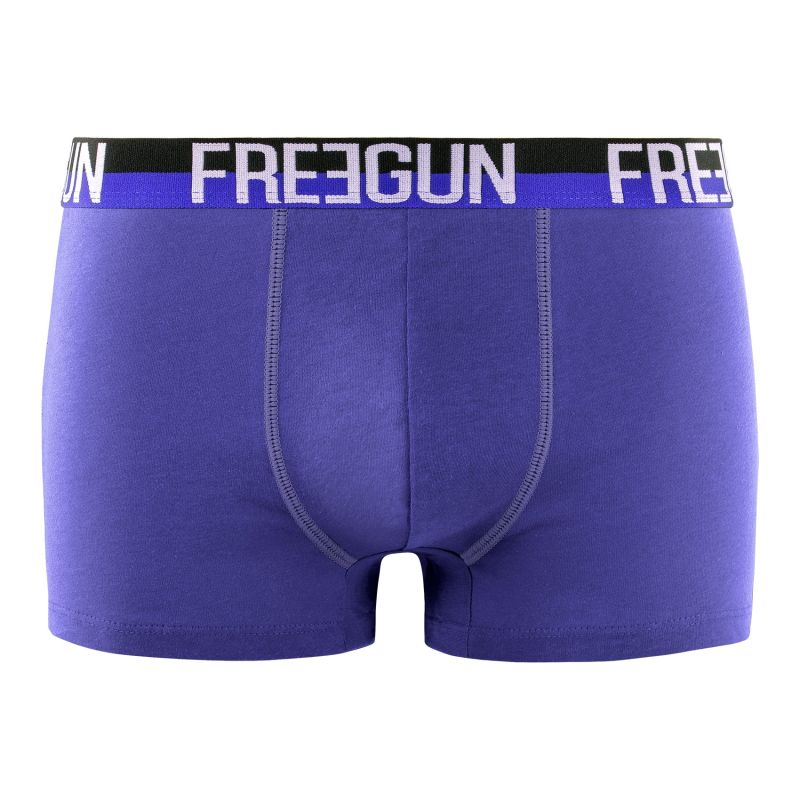 Lot de 4 Boxers Homme Coton Noir, Gris, Bleu, Stretch | FREEGUN